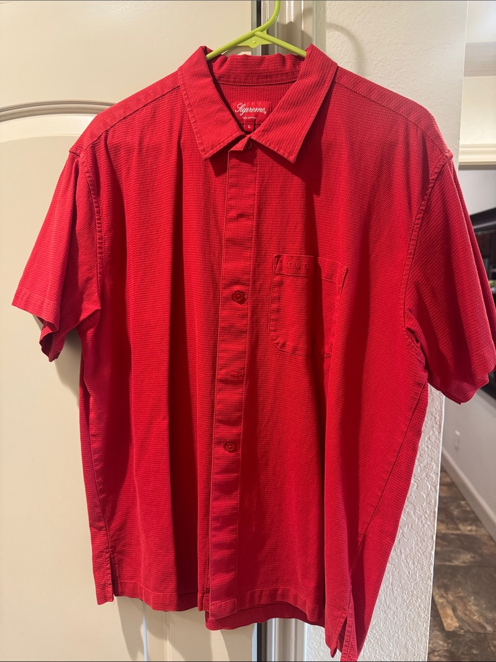 Supreme Pinhole S/S Shirt Red